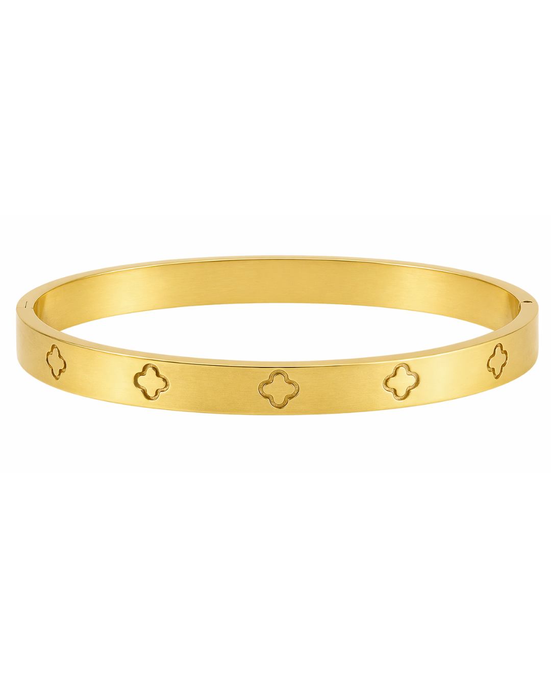 Brazalete Trébol Dorado – Baño de Oro 18K