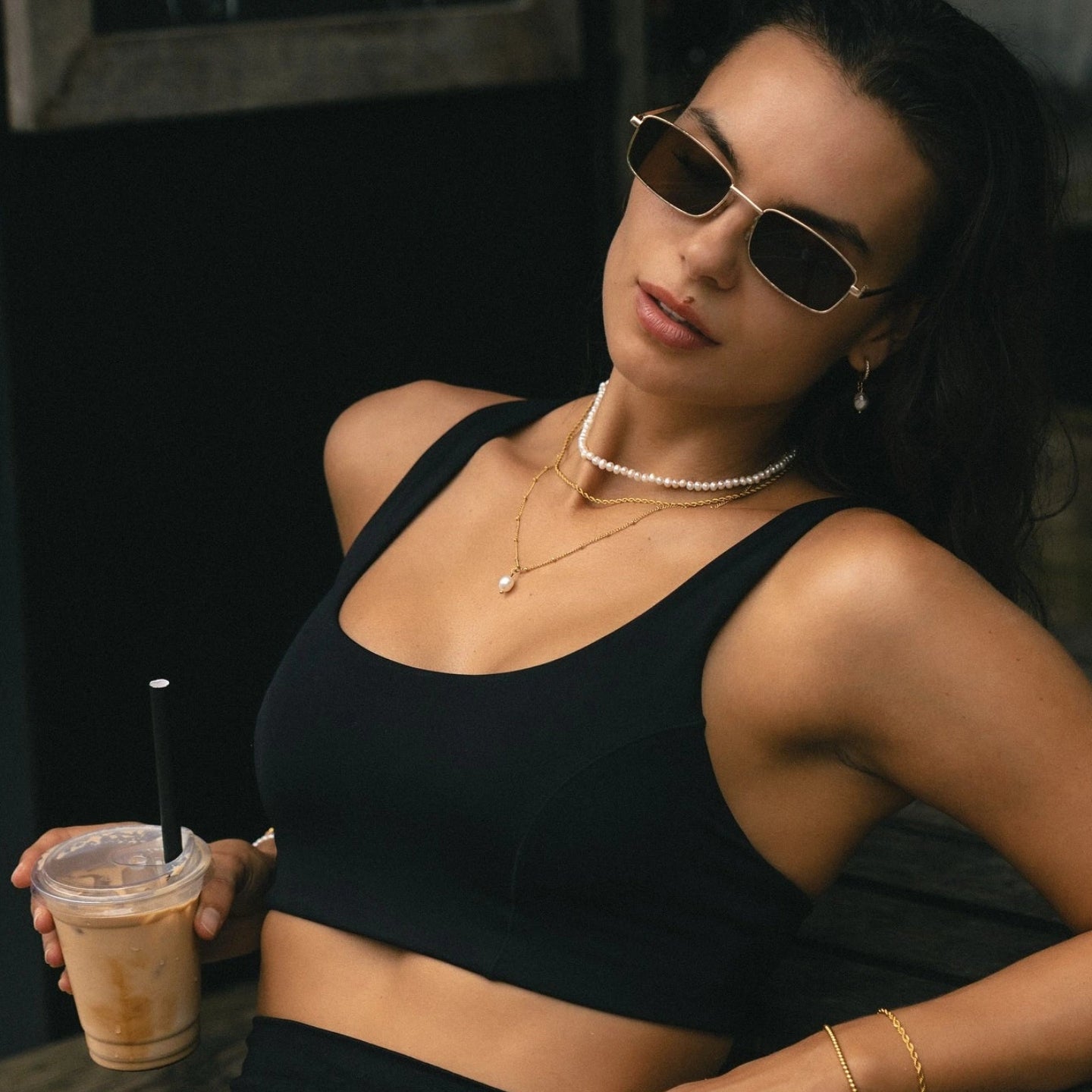 Set Collar Doble Everyday con Perla Barroca - Baño de Oro 18K