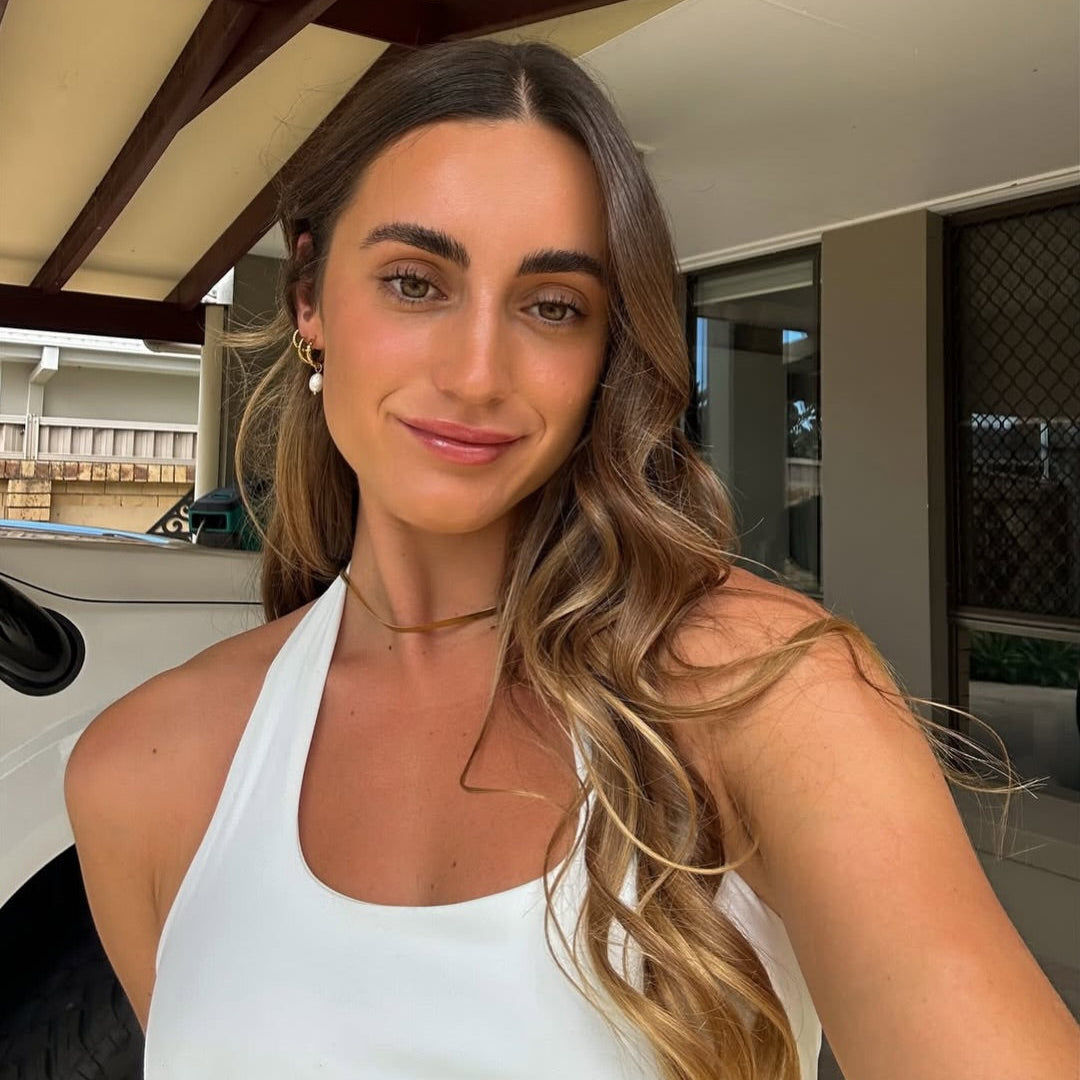 Aros Argolla Perla Barroca - Baño de Oro 18K