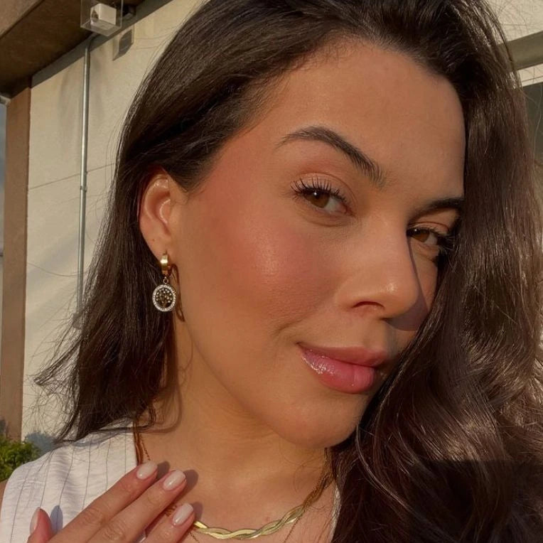 Aros Árbol de la Vida con Zirconias - Baño de Oro 18K