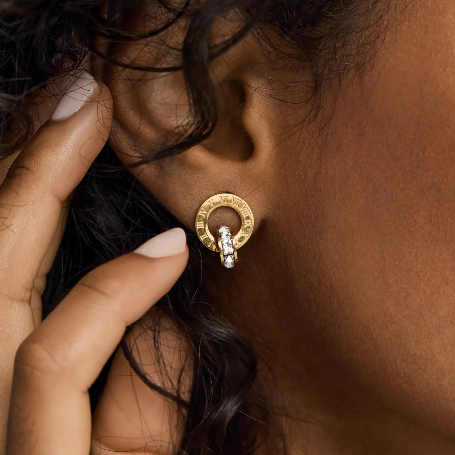 Aros Imperiales con Zirconia - Baño de Oro 18K