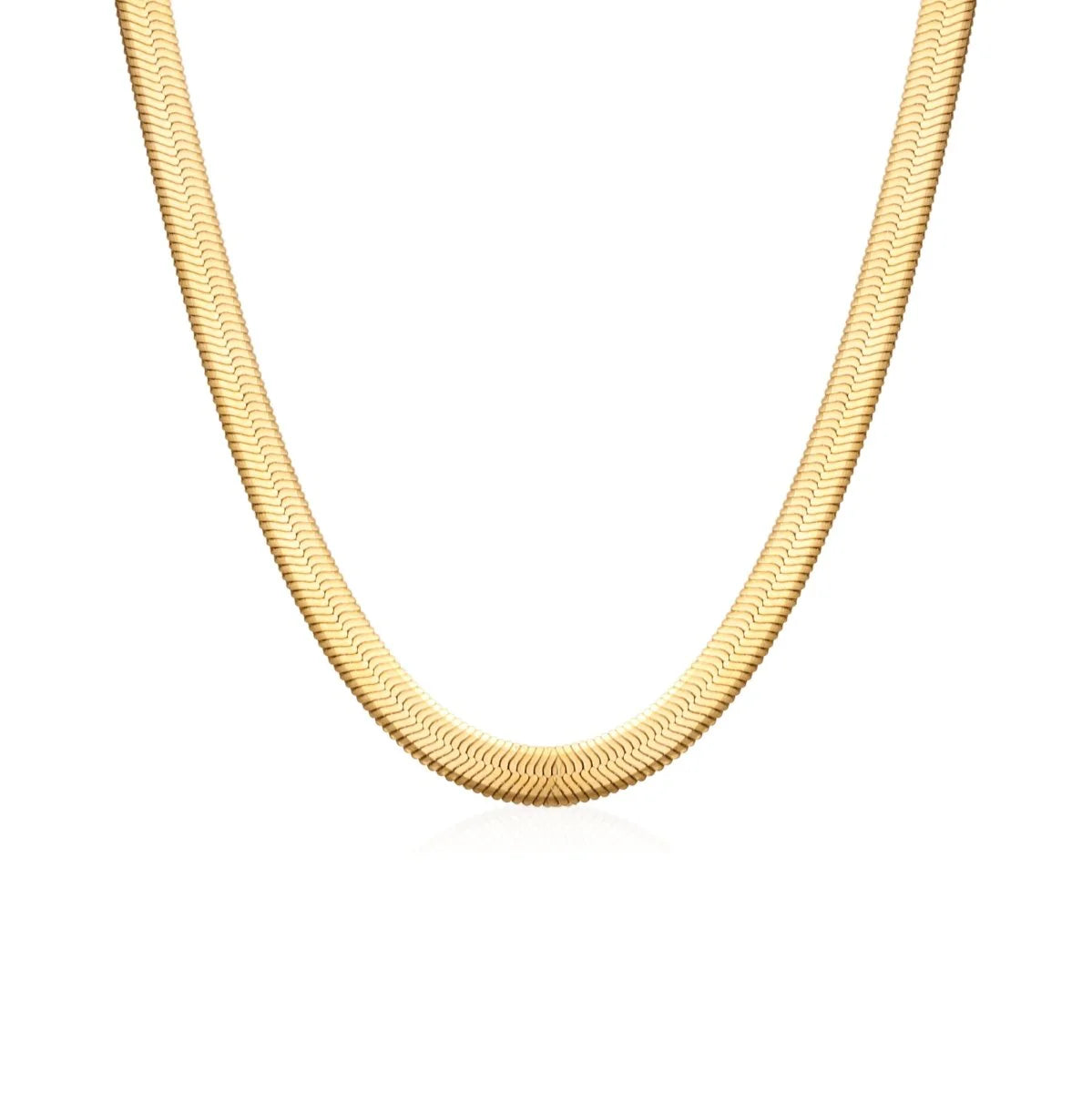 Collar ZAYA malla snake dorado, baño de oro 18K; a prueba de agua, no se oscurece, hipoalergénico y con garantía de por vida.