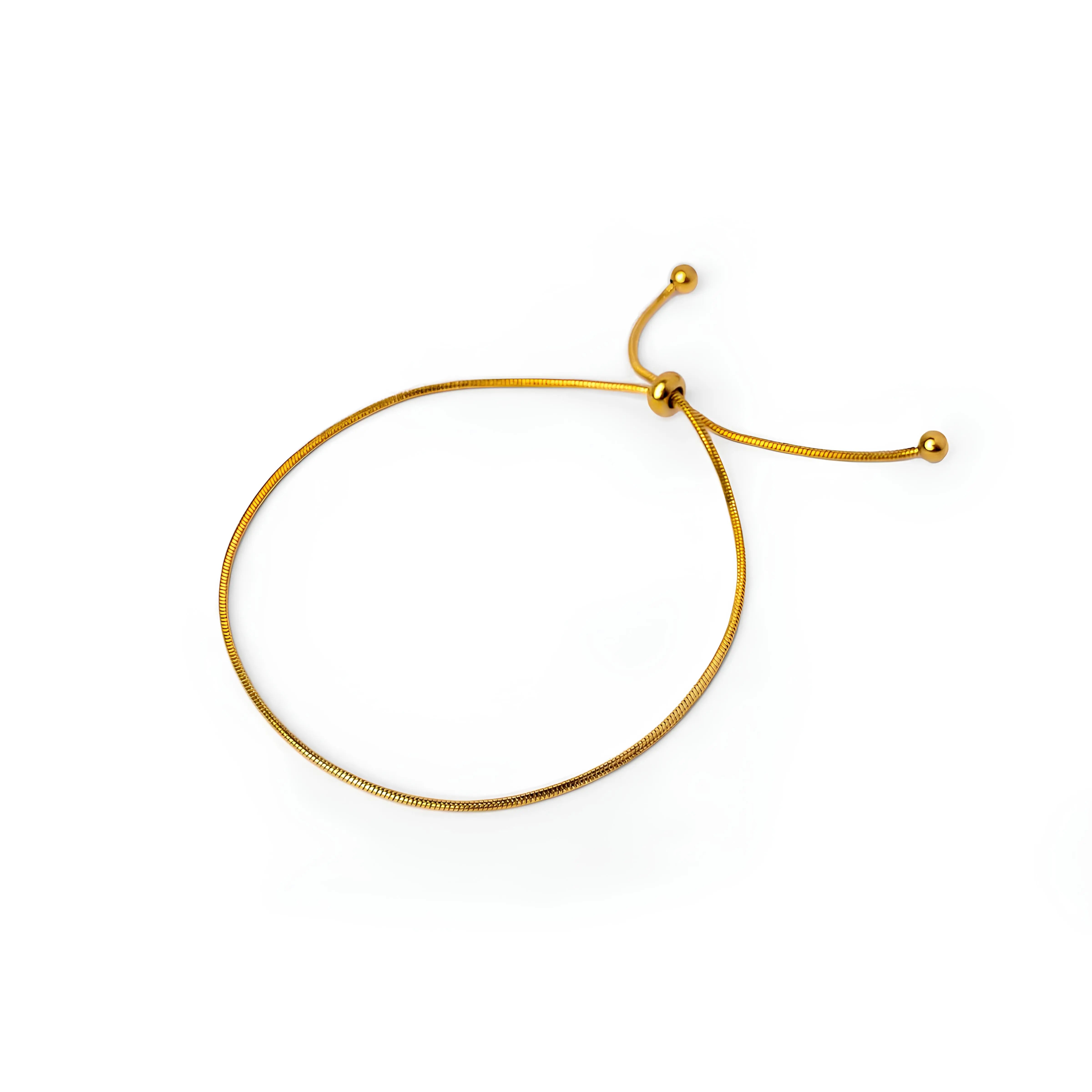 Pulsera Ajustable Fina - Baño de Oro 18K