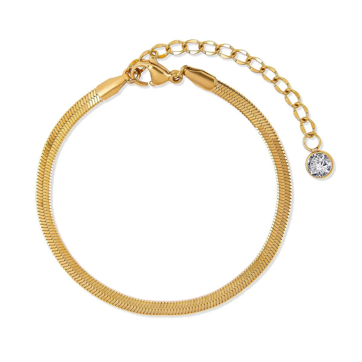 Set 5 Pulseras Glam con Zirconias – Baño de Oro 18K