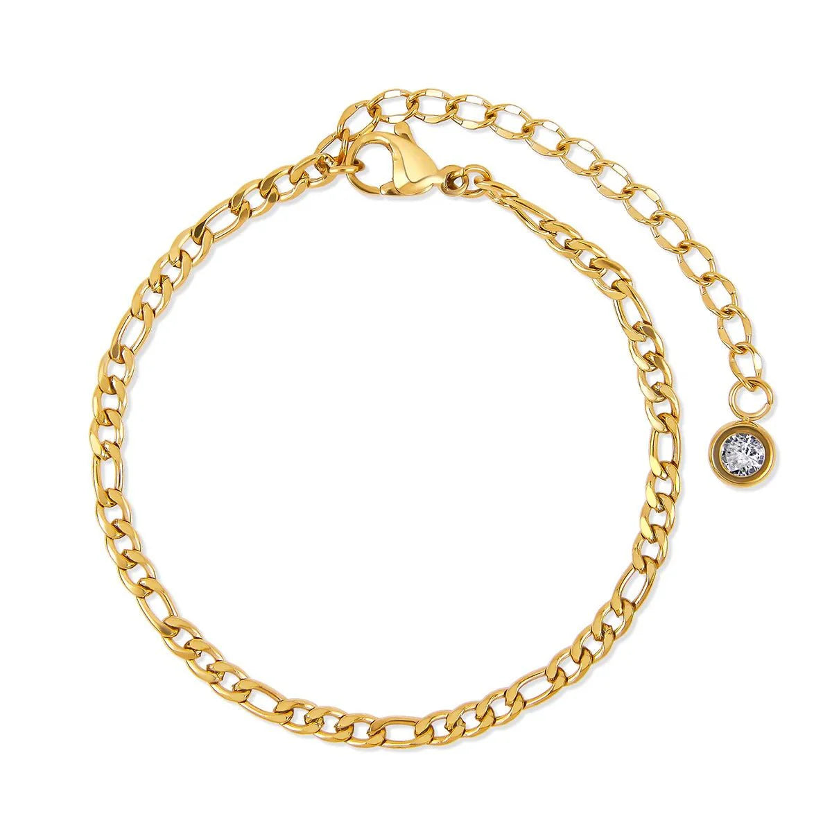 Set 5 Pulseras Glam con Zirconias – Baño de Oro 18K