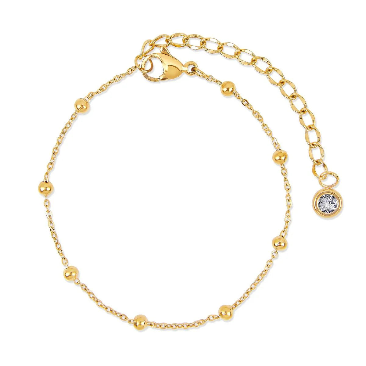 Set 5 Pulseras Glam con Zirconias – Baño de Oro 18K