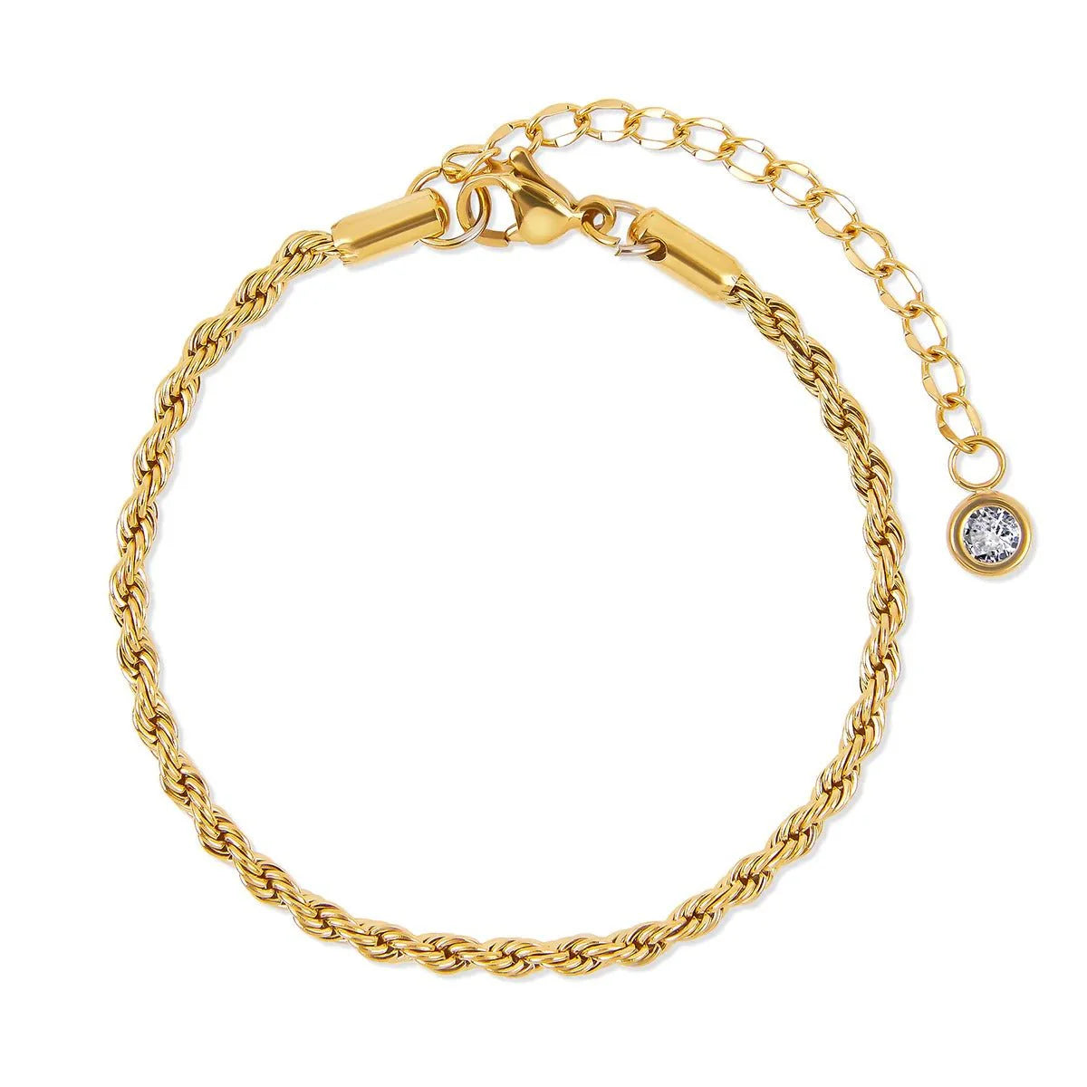 Set 5 Pulseras Glam con Zirconias – Baño de Oro 18K