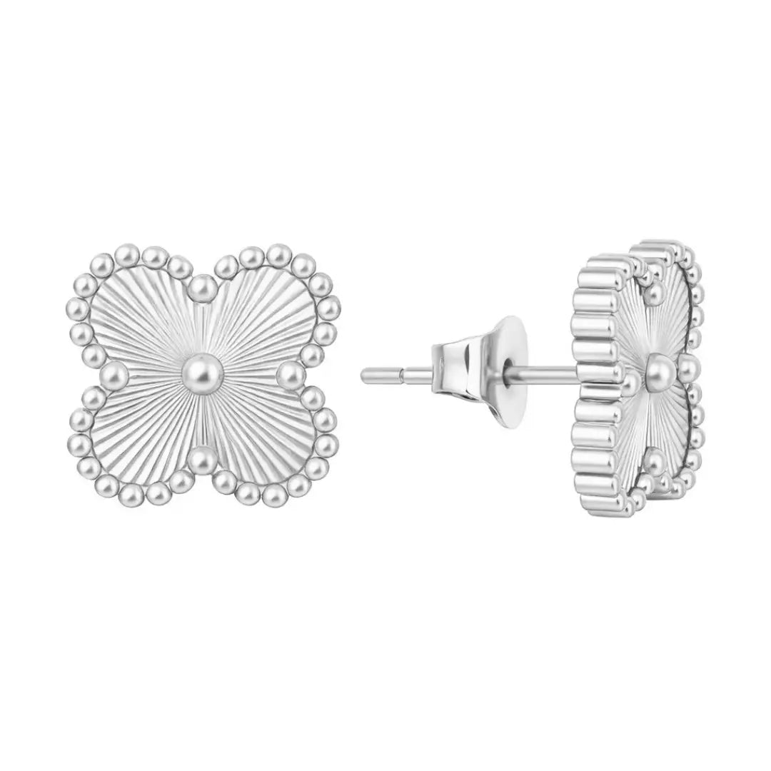 Aros Trébol Plata