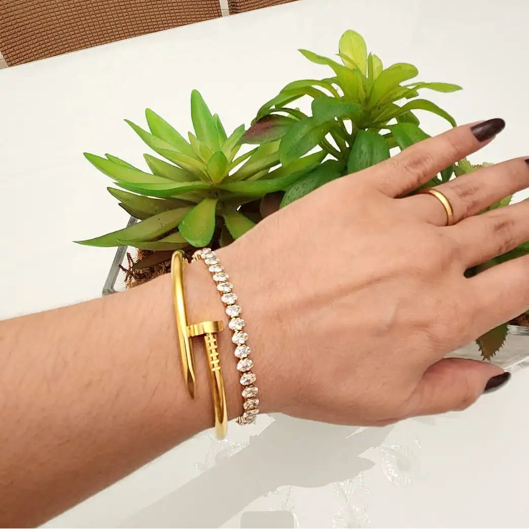 Brazalete Sofisticación – Baño de Oro 18K